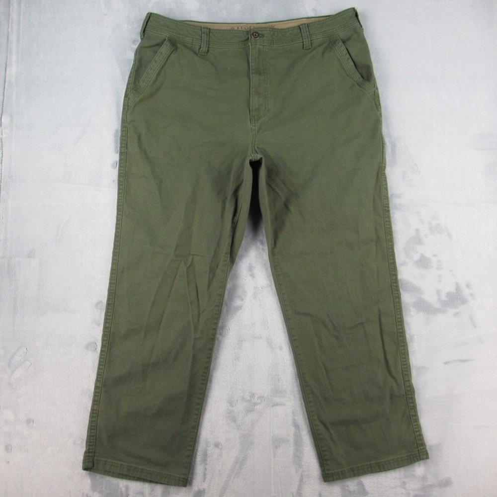 Legendary Outfitters Mens Green Canvas Utility Work Pants 40x30 Stretch Cotton